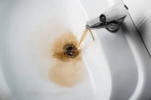 Commercial Water Testing in Bethlehem and Allentown PA Dirty Tap Water Coming From a Faucet Due for Water Testing for Allentown and Bethlehem Commercial Spaces