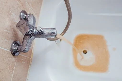 Emergency Drain Cleaning Plumber in Bethlehem Allentown PA Colored Water Caused by Dirty Drain in Allentown PA to be Cleaned by Bethlehem Emergency Plumber