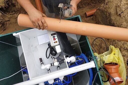 Sump Pump Repair in Allentown and Bethlehem PA Bethlehem Plumber Cutting Pipe for Sump Pump Repair in Allentown Pennsylvania