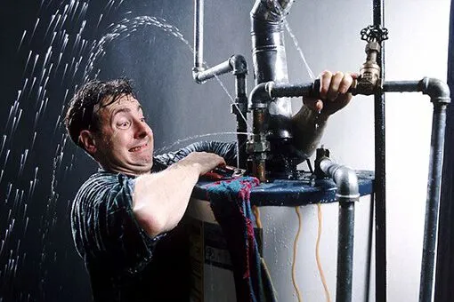 Plumber in Pen Argyl PA Pen Argyl Man Trying To Hold In Leaking Water Without Help from Local Plumber