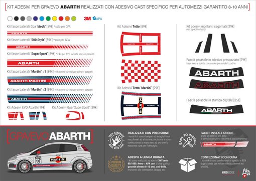 Kit adesivi Abarth GPA_EVO