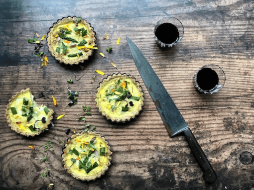 Caramelized Onion & Asparagus Tartlets