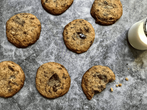 Rye Flour Chocolate Chip Cookies