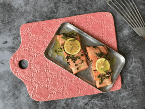 Simple Oven Baked Salmon with Herbs