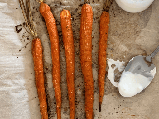 Charred Carrots with Crème Fraiche