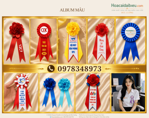 Hoa cài áo đại biểu Đức Cường