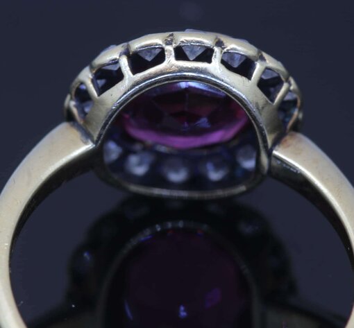 Ruby and Diamond Cluster Ring - Image 2