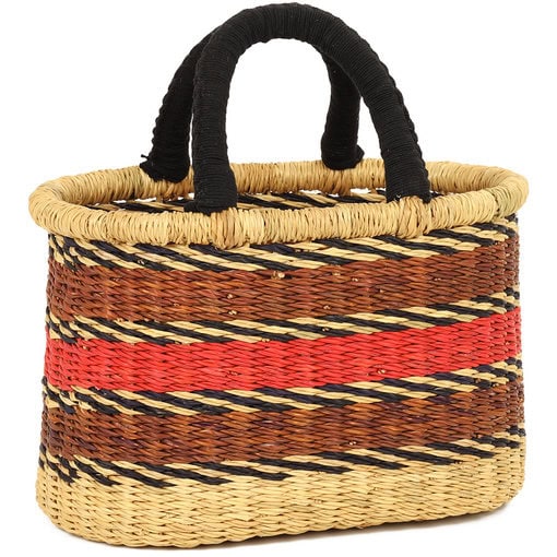 Cloth Handle Mini Oval Shopping Basket