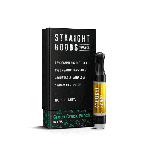 Straight Goods 1 Gram Carts – Green Crack Punch (Sativa)