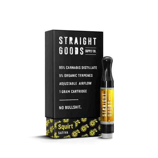 Straight Goods 1 Gram Carts – Squirt (Sativa)