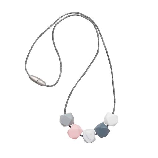 Силиконовые слингобусы Алба / серо-розовые