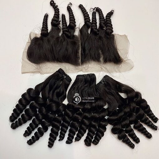 Natural wave bundles with frontal - Quality Vietnamese hair