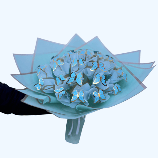 Kelebek Buketi Renkli Led Işıklı - Görsel 16