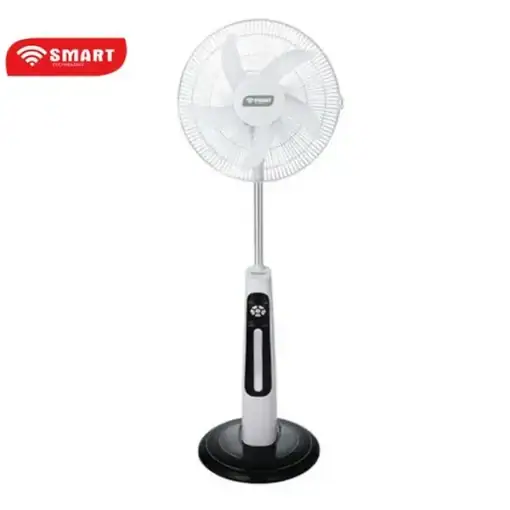 Ventilateur rechargeable Smart Technology 16″ avec télécommande – Blanc – STV-630