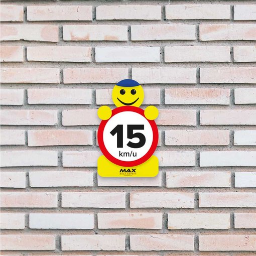 Max verkeerspoppetje | 15 km/u | Bugdet PP bord (S) - Afbeelding 3
