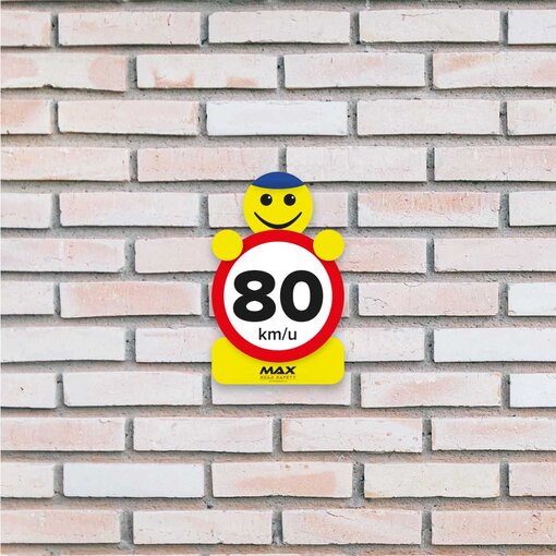 Max verkeerspoppetje | 80 km/u | Bugdet PP bord (S) - Afbeelding 3