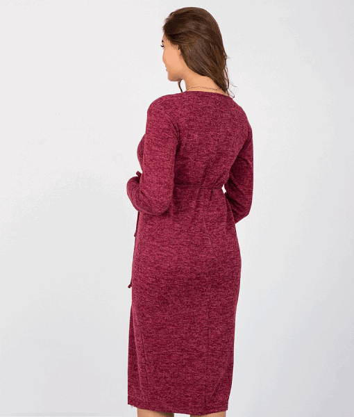 Бордовое платье для беременных и кормящих мам Maribeth — изображение 2
