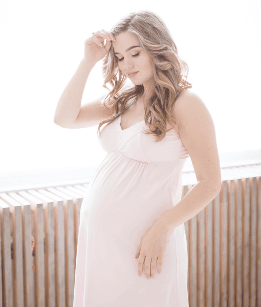 Нежно-розовая сорочка для будущих и кормящих мам Monika — изображение 2