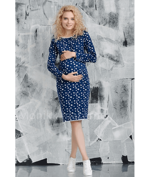 Платье для беременных и кормящих Molli со звездочками — изображение 5