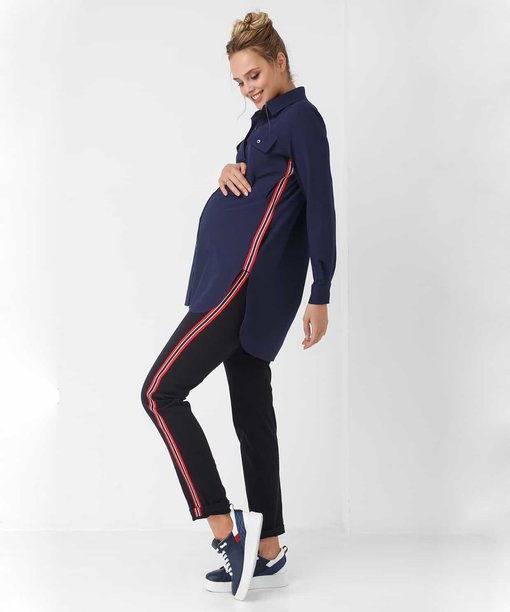 Джинсы с лампасами для беременных Kimberly