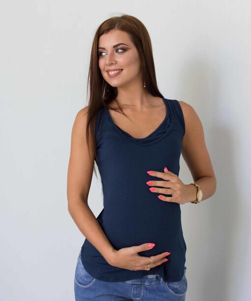 Cиняя майка для будущих и кормящих мам Solo — изображение 3