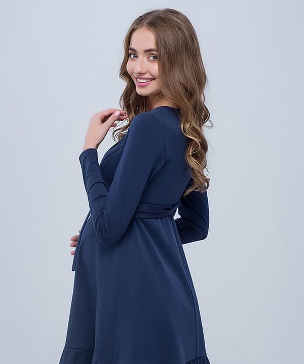 Темно-синее платье для будущих и кормящих мам Michelle — изображение 6