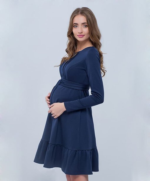 Темно-синее платье для будущих и кормящих мам Michelle — изображение 4