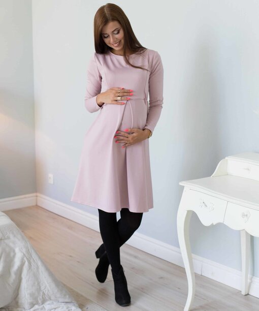 Нежно-розовое платье для беременных и кормящих Darling — изображение 3