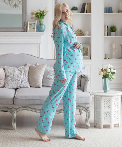Пижама для беременных и кормящих Flamingo Mint — изображение 3