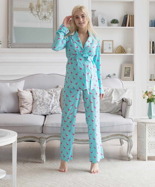 Пижама для беременных и кормящих Flamingo Mint — изображение 4