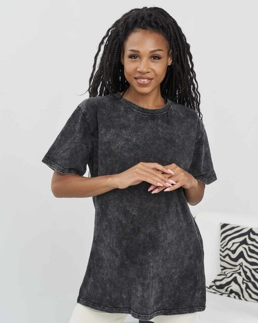 Футболка-оверсайз из вареного хлопка Smoky — изображение 2