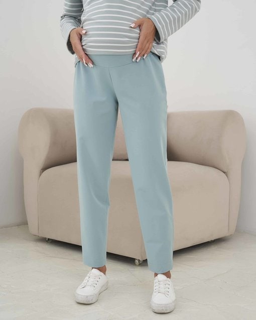 Мятные укороченные брюки для будущих и кормящих мам Baffy — изображение 2