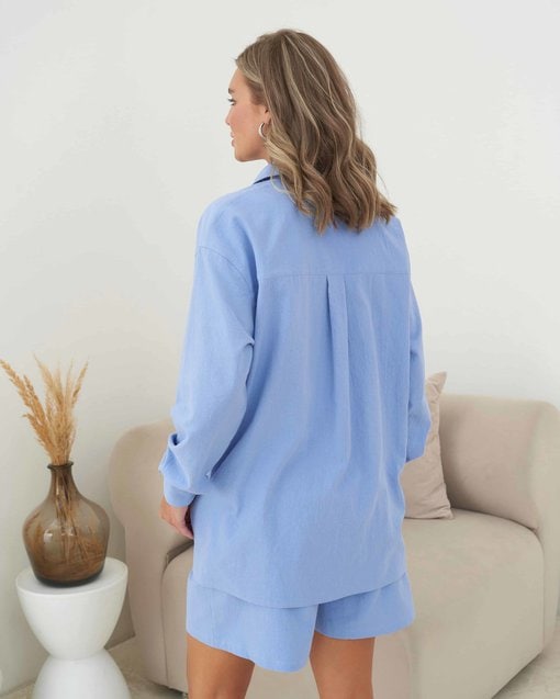 Голубые шорты для будущих и кормящих мам Breeze — изображение 8