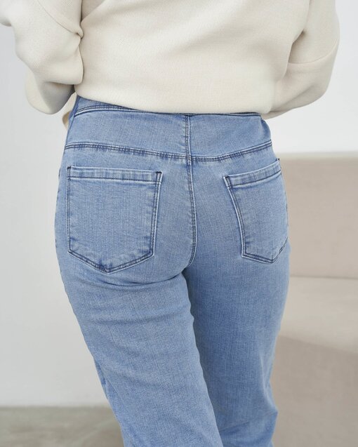 Светло-голубые джинсы moms для будущих мам Desire — изображение 12