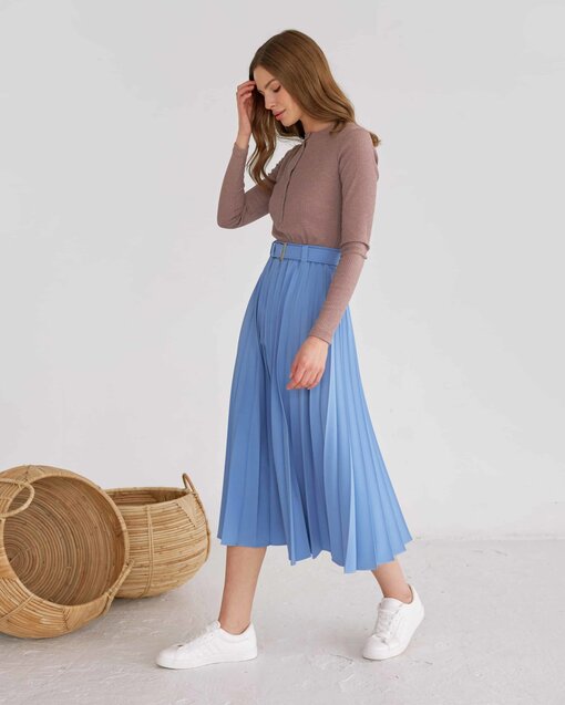 Голубая юбка-плиссе Darsia — изображение 5