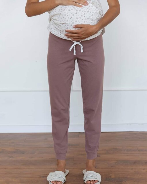 Хлопковые домашние брюки для беременных и кормящих мам Lynn — изображение 5