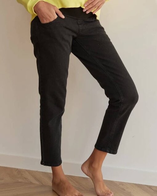 Черные джинсы-бойфренды для будущих и кормящих мам Shadow — изображение 3