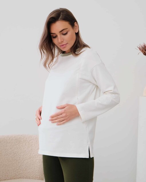 Молочный лонгслив для беременных и кормящих мам Odri — изображение 9