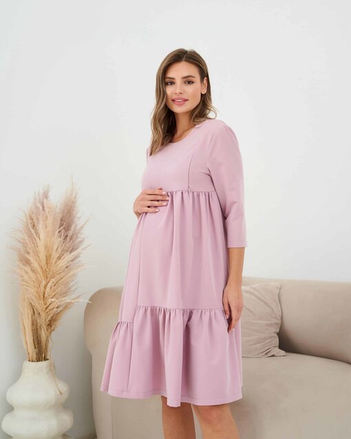 Пудровое платье для будущих и кормящих мам Nina — изображение 3