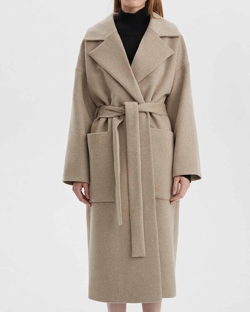 Песочное пальто-халат для беременных и кормящих Jane — изображение 9