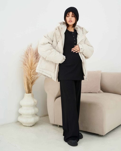 Молочная зимняя куртка-оверсайз Bunny — изображение 11