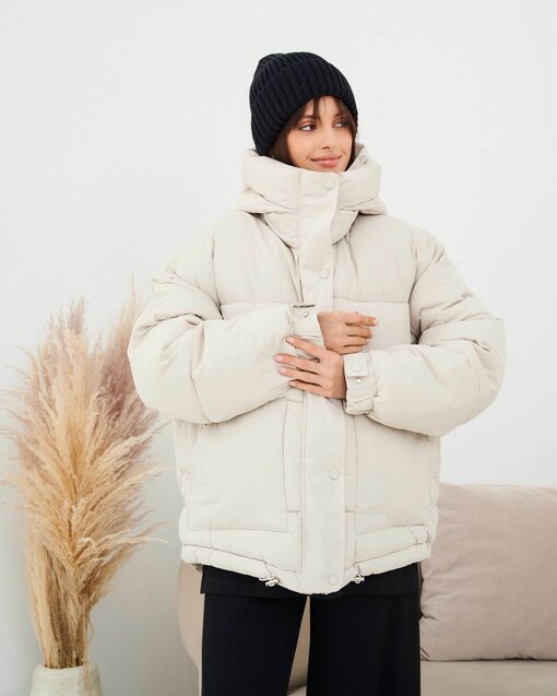 Молочная зимняя куртка-оверсайз Bunny — изображение 9