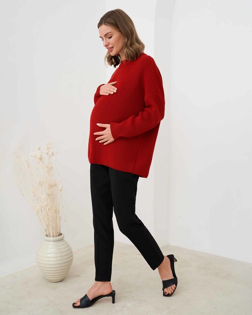 Бордовый свитер для будущих и кормящих мам Atlanta — изображение 7