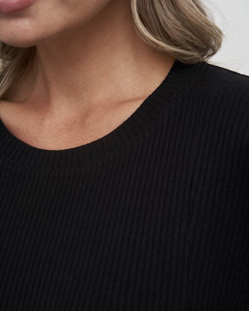 Черное платье-лапша для будущих и кормящих мам Lira — изображение 5