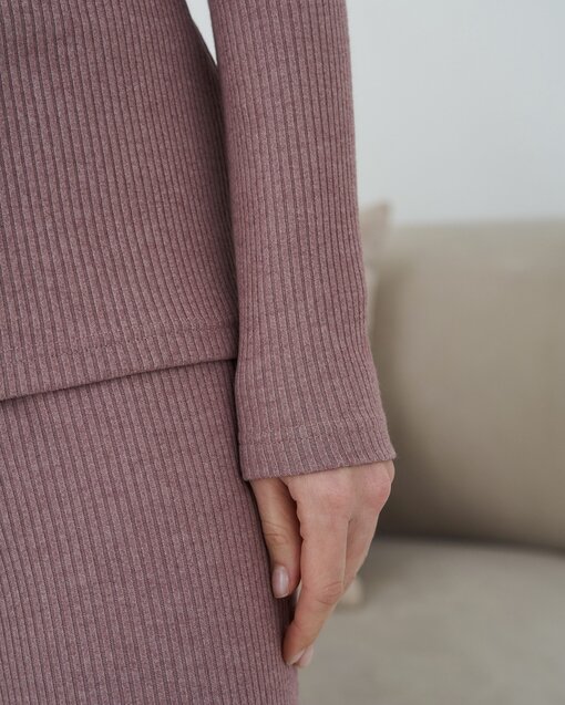 Кофейная водолазка для беременных и кормящих мам Tilda — изображение 6