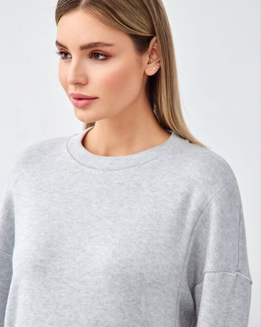 Серый теплый джемпер для будущих и кормящих мам Trendy — изображение 9