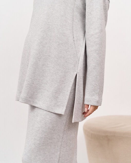 Серый теплый джемпер для будущих и кормящих мам Trendy — изображение 6