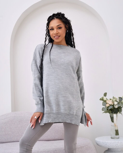 Серый джемпер-оверсайз Davis