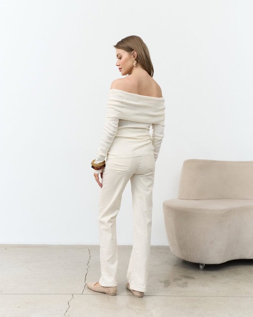 Молочные джинсы прямого кроя для беременных Vibes — изображение 5