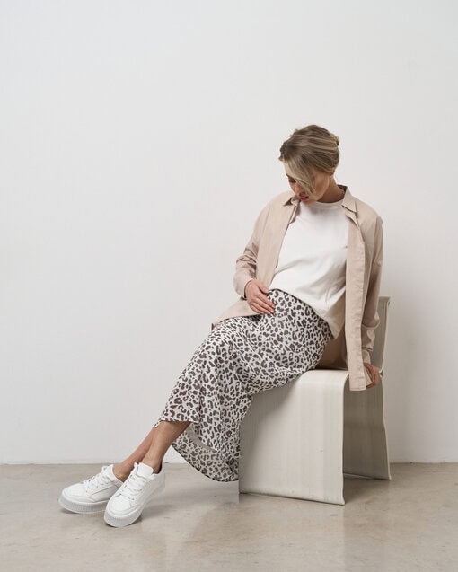 Молочная юбка в лео-принт Nessy — изображение 4